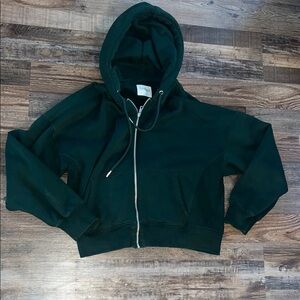 Abercrombie & Fitch Dark Green Zip-Up Hoodie